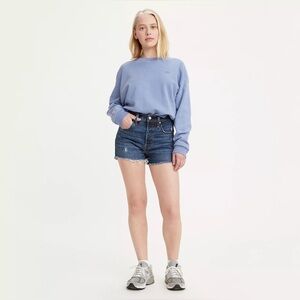 Levi’s | 501 High Rise Premium Denim Shorts Salsa Destiny Dark Wash Size‎ 27